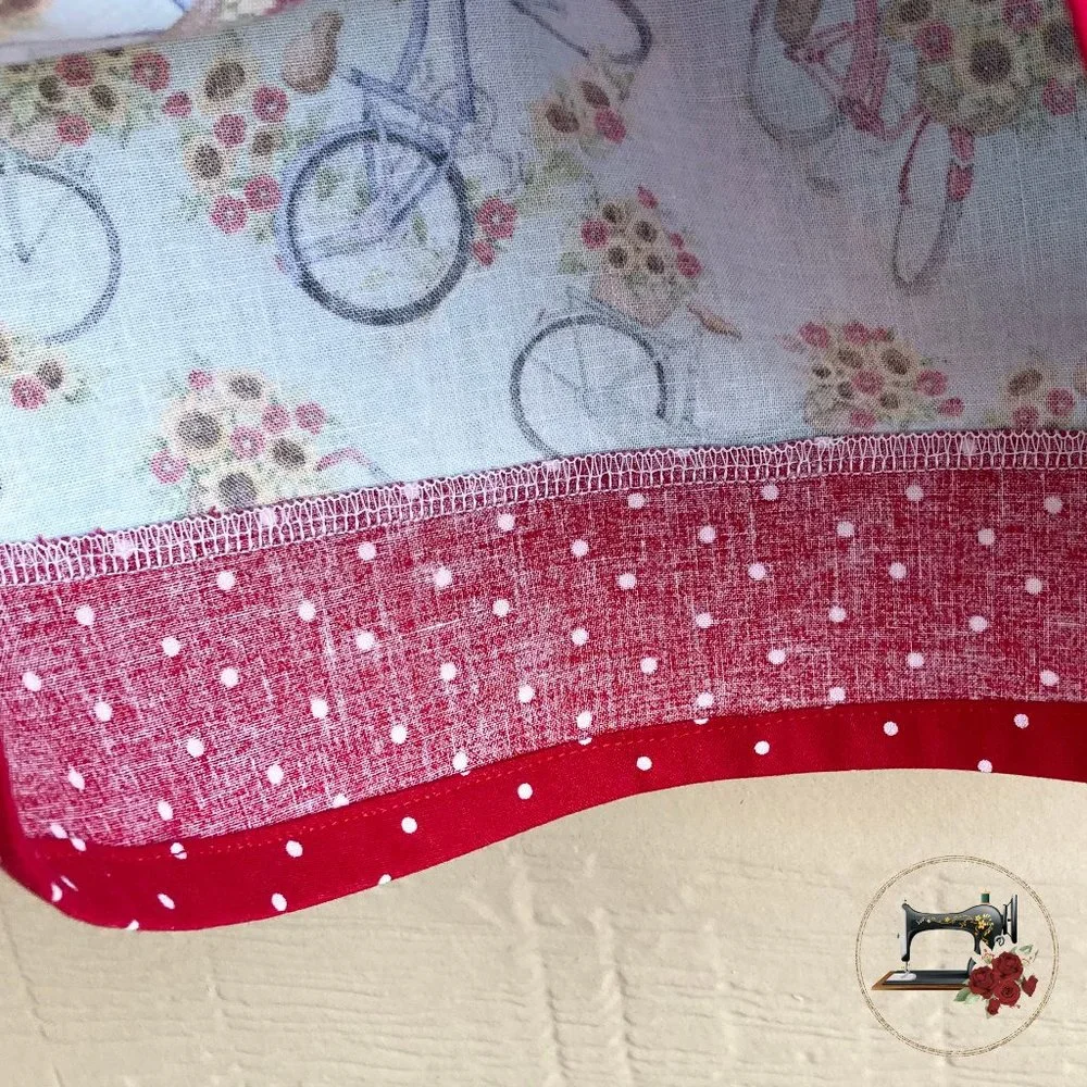 Little girls size 2T handmade pillowcase dress, Bicycle dress, lightweight dress